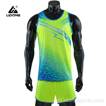 Aangepaste sublimatie Running Jogging Set Running Sports Suit